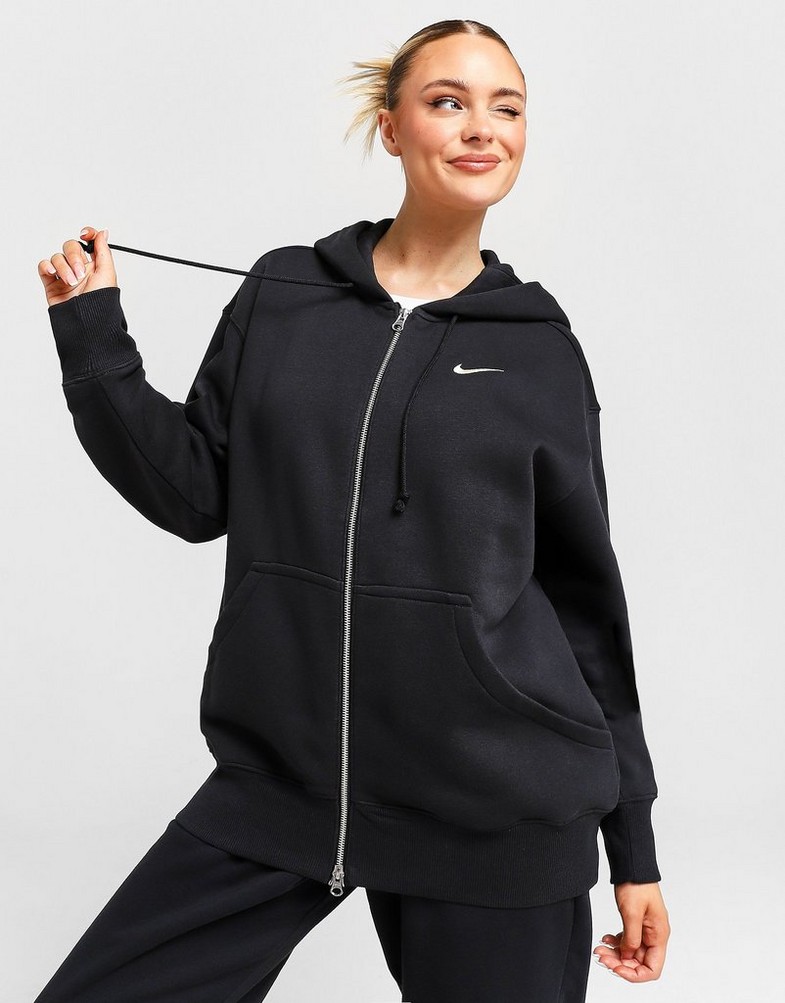Жіночі кофти NIKE КОФТА НА БЛИСКАВЦІ W NSW   PHNX FLC FZ OS HOODIE PHOENI DQ5758-010 Чорний