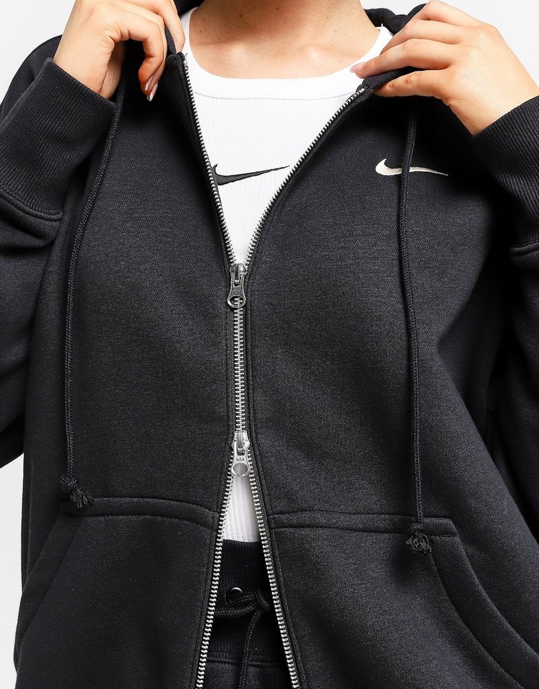 Жіночі кофти NIKE КОФТА НА БЛИСКАВЦІ W NSW   PHNX FLC FZ OS HOODIE PHOENI DQ5758-010 Чорний
