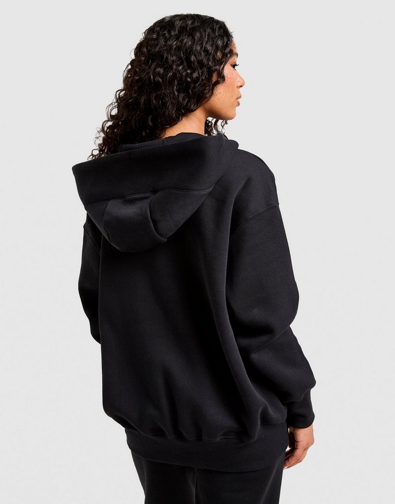 Дамска блуза NIKE СУИТЧЪР СЪС ЗАКОПЧАВАНЕ W NSW   PHNX FLC FZ OS HOODIE P DQ5758-010 Черен