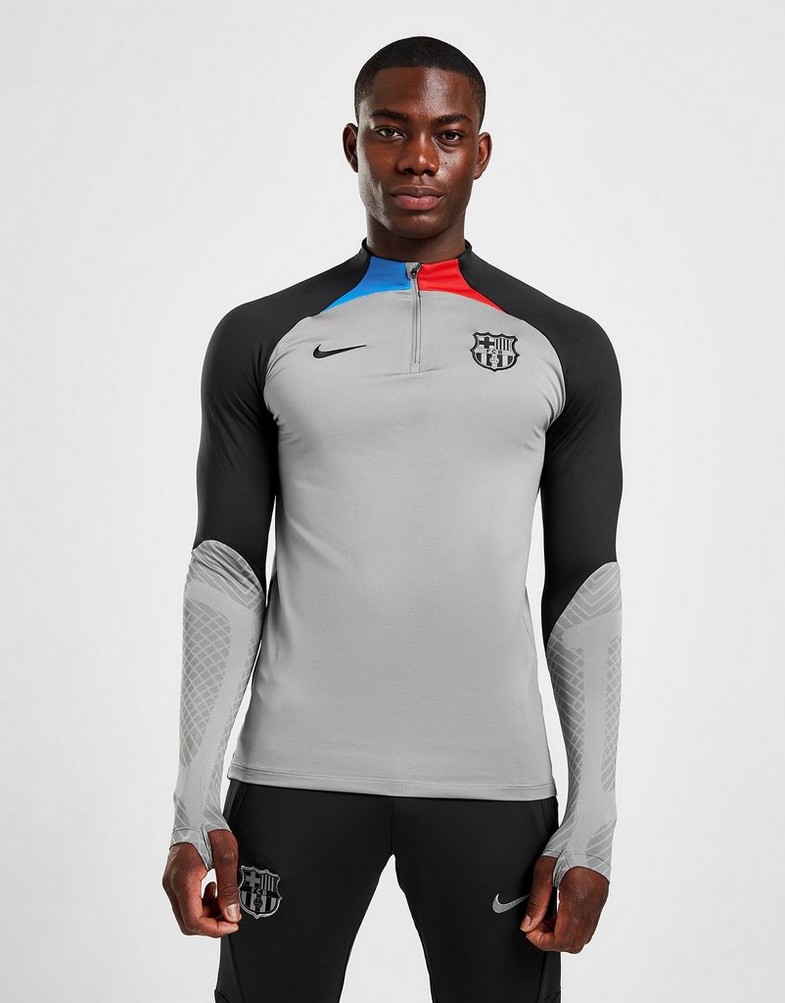Bluza męska NIKE BLUZA FC BARCELONA STRIKE DRILL TOP  DN2812-003 Szary