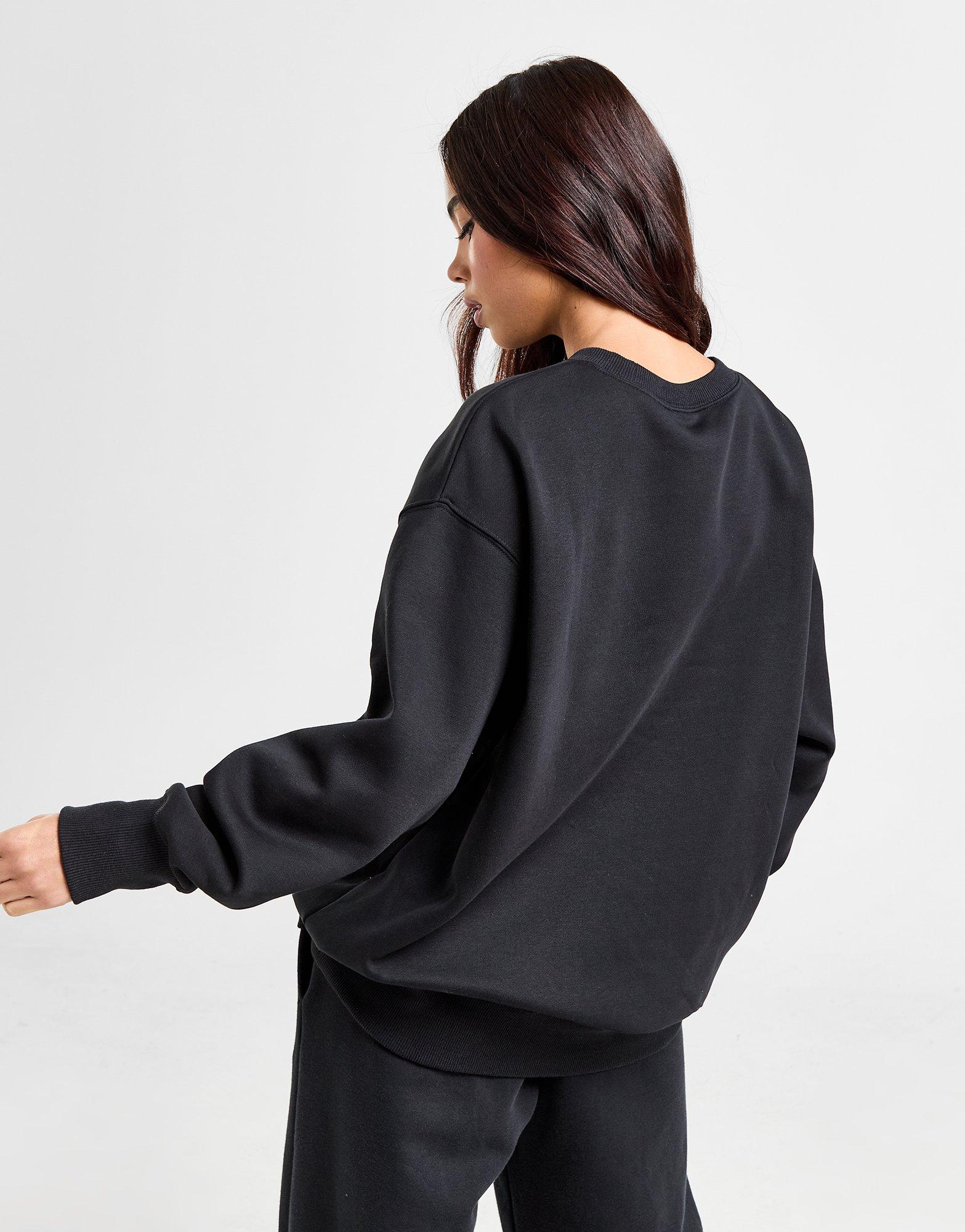 Moteriškas džemperis NIKE DŽEMPERIS W NSW PHNX FLC OS CREW DQ5733-010 Juoda