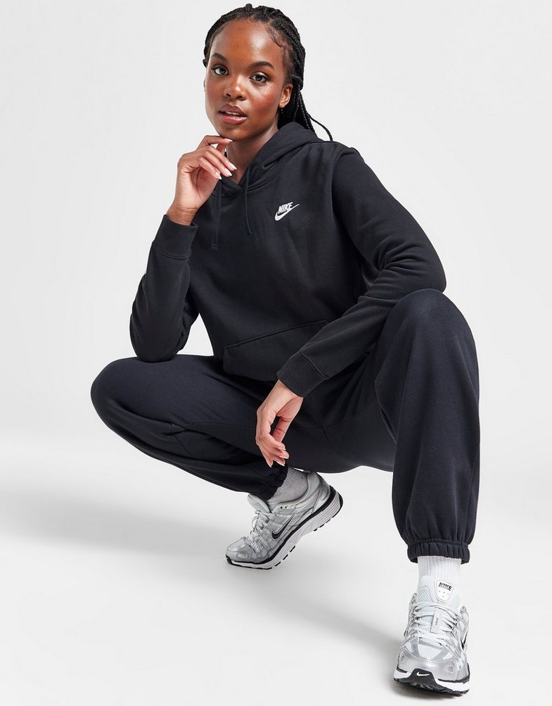 Жіночі кофти NIKE КОФТА З КАПЮШОНОМ W NSW CLUB FLC PO HDY STD DQ5793-010 Чорний