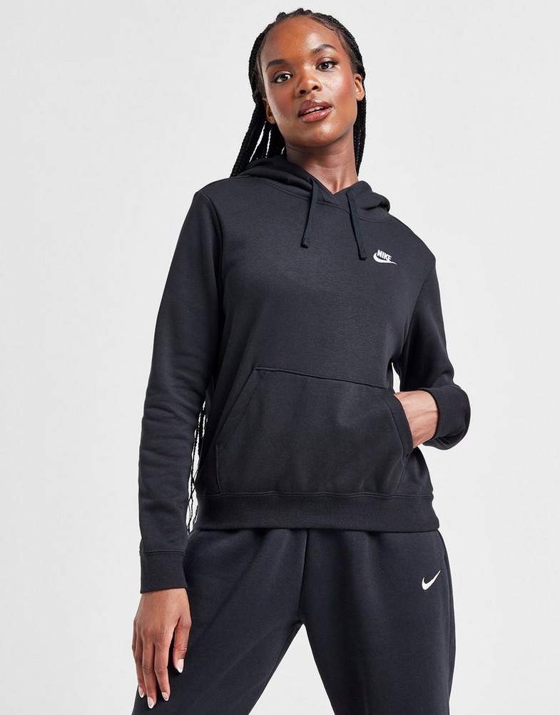 Жіночі кофти NIKE КОФТА З КАПЮШОНОМ W NSW CLUB FLC PO HDY STD DQ5793-010 Чорний