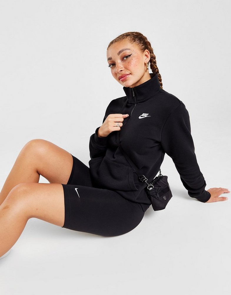 Bluza damska NIKE BLUZA W NSW CLUB FLC QZ STD DQ5838-010 Czarny