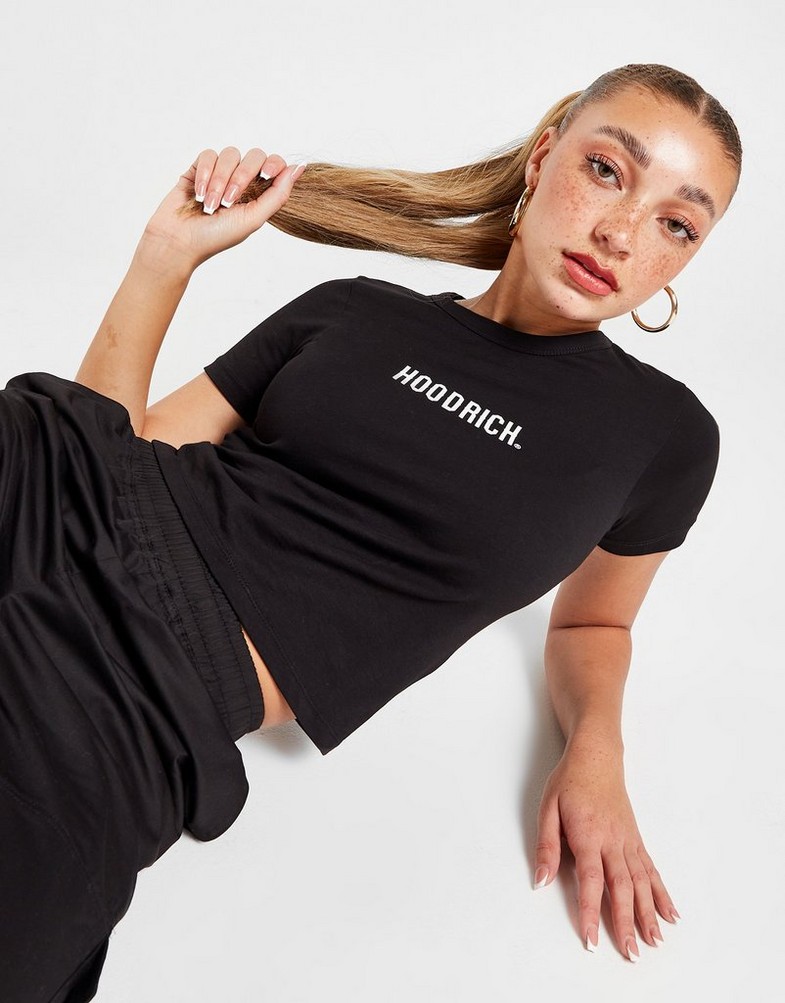 Koszulka, t-shirt damski HOODRICH KRÓTKI RĘKAW INTEL SLIM T-SHIRT HR02221157 Czarny