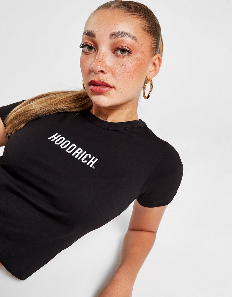Koszulka, t-shirt damski HOODRICH KRÓTKI RĘKAW INTEL SLIM T-SHIRT HR02221157 Czarny