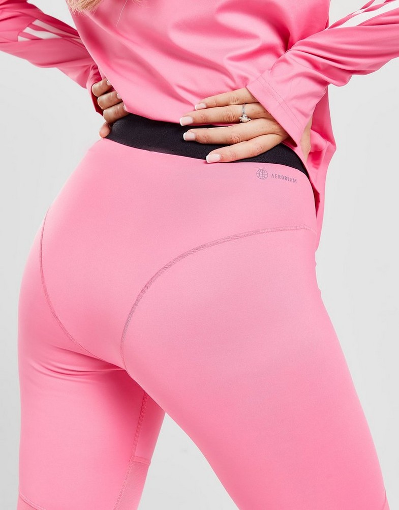 Női leggings ADIDAS LEGGINGS GLAM 3S TIGHT PNK