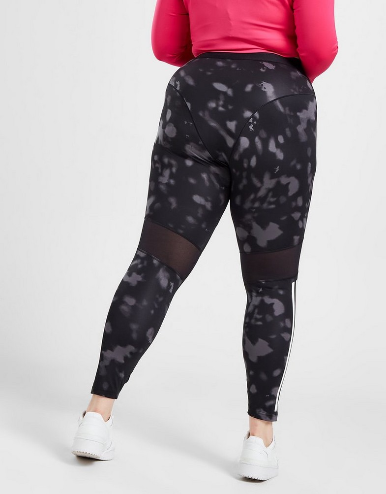 Legginsy damskie ADIDAS LEGGINGS GLAM AOP TIGHT BLK