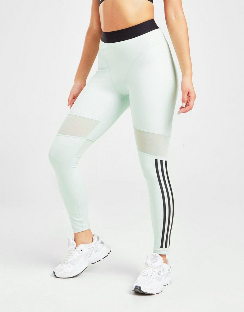 Legginsy damskie ADIDAS LEGGINGS HYPERGLAM 3-STRIPES TIGHTS HK9988 Zielony