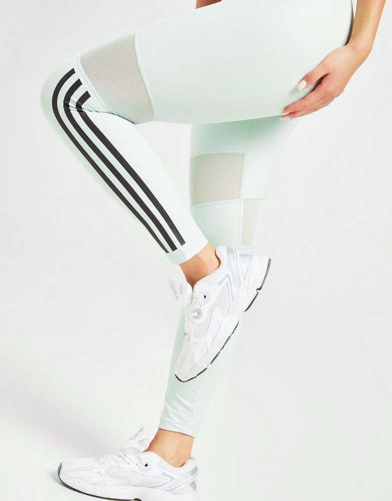 Legginsy damskie ADIDAS LEGGINGS HYPERGLAM 3-STRIPES TIGHTS HK9988 Zielony