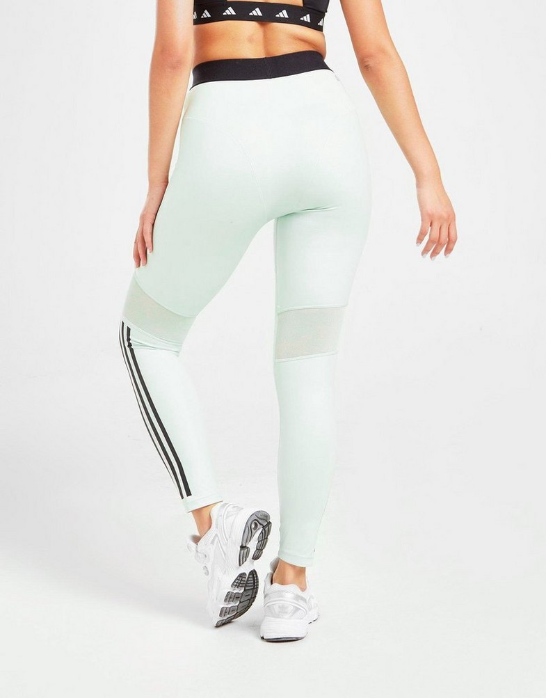 Legginsy damskie ADIDAS LEGGINGS HYPERGLAM 3-STRIPES TIGHTS HK9988 Zielony