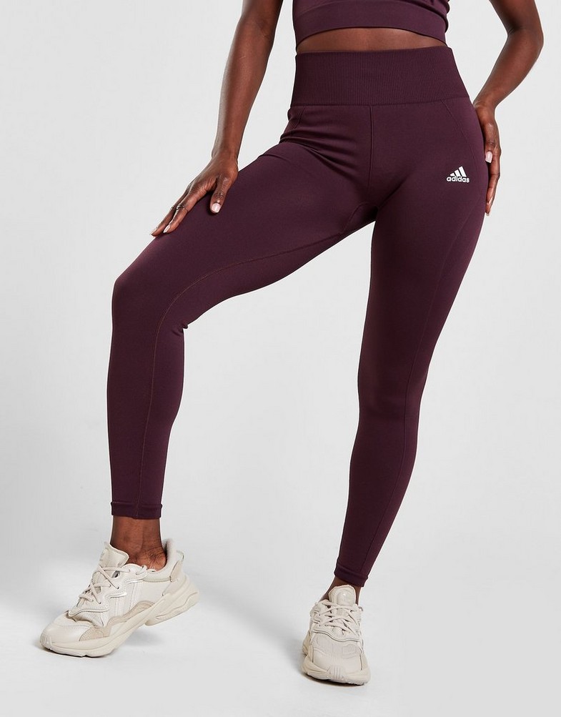 Legginsy damskie ADIDAS LEGGINGS SEAMLESS TIGHTS HM2464 Czerwony