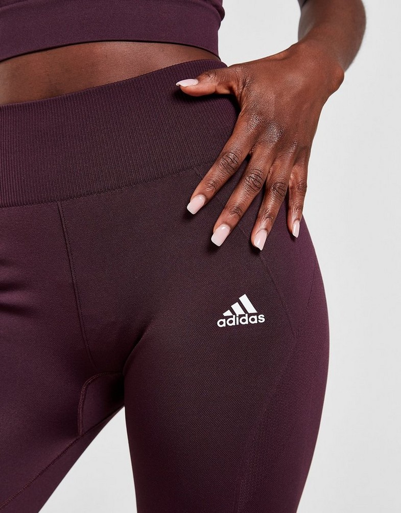 Legginsy damskie ADIDAS LEGGINGS SEAMLESS TIGHTS HM2464 Czerwony