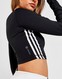 ADIDAS BEZRĘKAWNIK TRAINING 3-STRIPES LONG SLEEVE CROP TOP