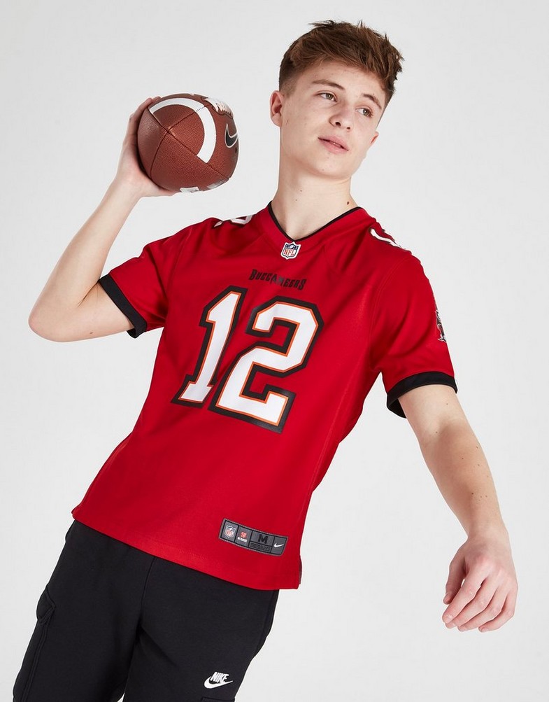 Komplet dresowy dziecięcy NIKE KOMPLET NFL TAMPA BAY BUCCANEERS BRADY #12 JERSEY JUNIOR 2Z1B7N1P9TAM Czerwony