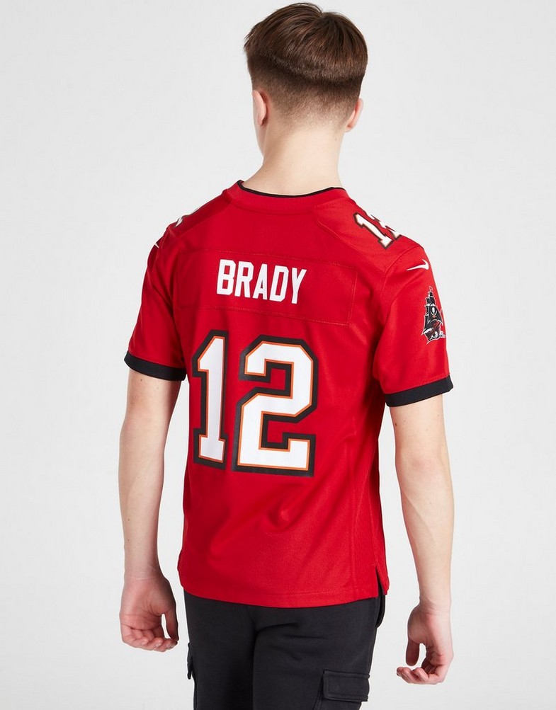 Komplet dresowy dziecięcy NIKE KOMPLET NFL TAMPA BAY BUCCANEERS BRADY #12 JERSEY JUNIOR 2Z1B7N1P9TAM Czerwony