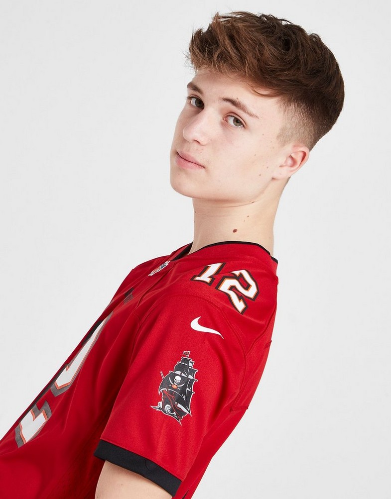 Komplet dresowy dziecięcy NIKE KOMPLET NFL TAMPA BAY BUCCANEERS BRADY #12 JERSEY JUNIOR 2Z1B7N1P9TAM Czerwony