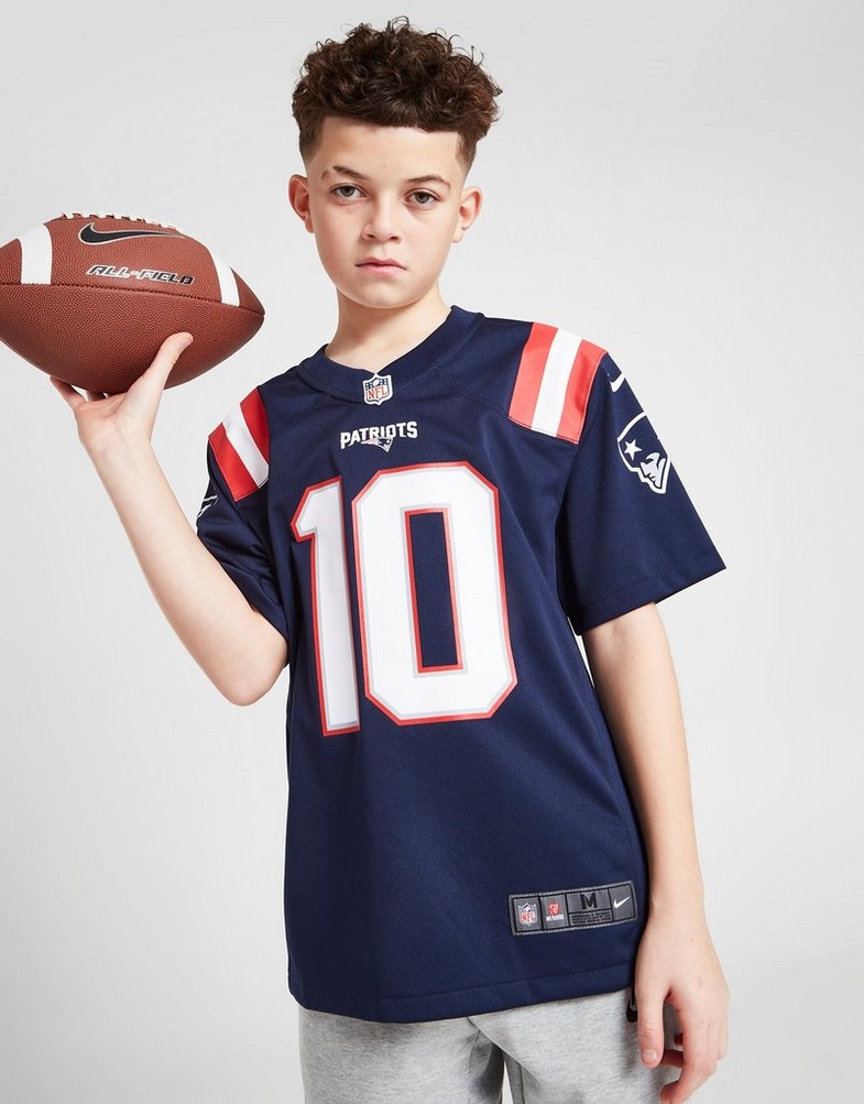 Komplet dresowy dziecięcy NIKE KOMPLET NFL NEW ENGLAND PATRIOTS JONES #10 JERSEY JUNIOR 2Z1B7N1P9NEP Granatowy