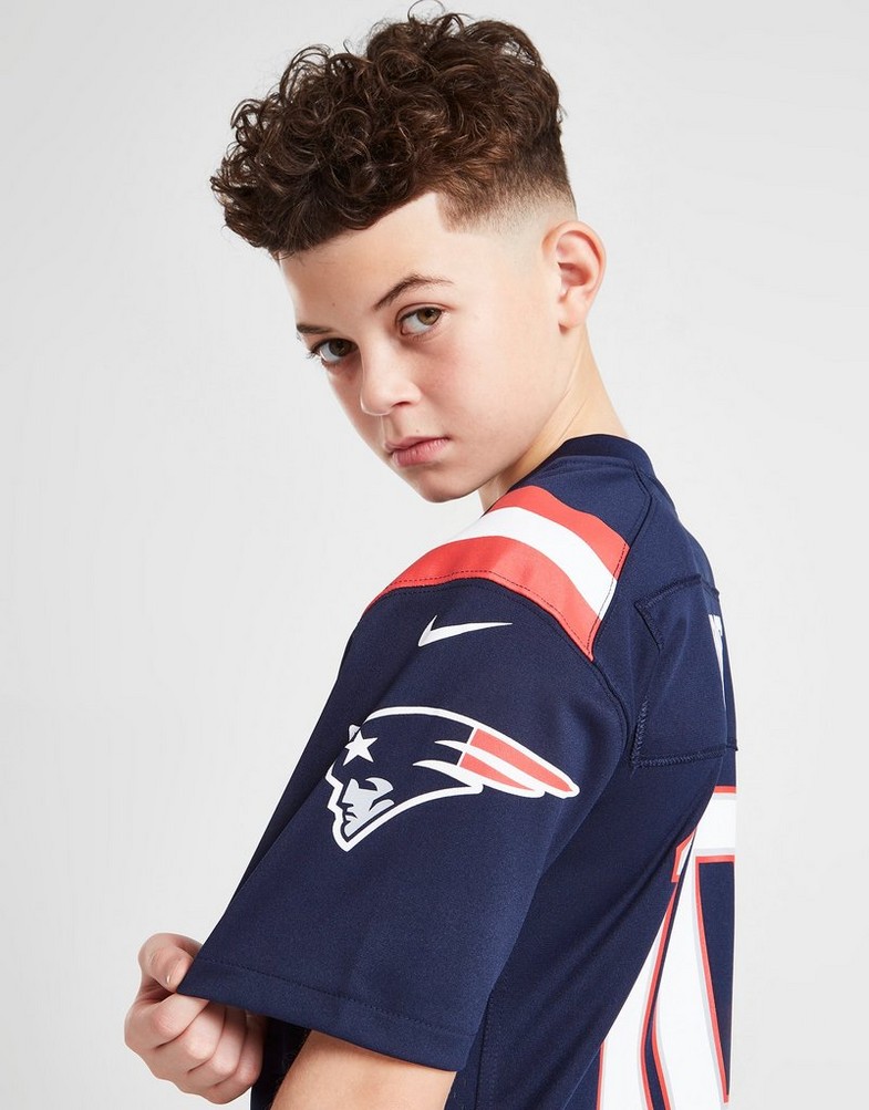 Komplet dresowy dziecięcy NIKE KOMPLET NFL NEW ENGLAND PATRIOTS JONES #10 JERSEY JUNIOR 2Z1B7N1P9NEP Granatowy