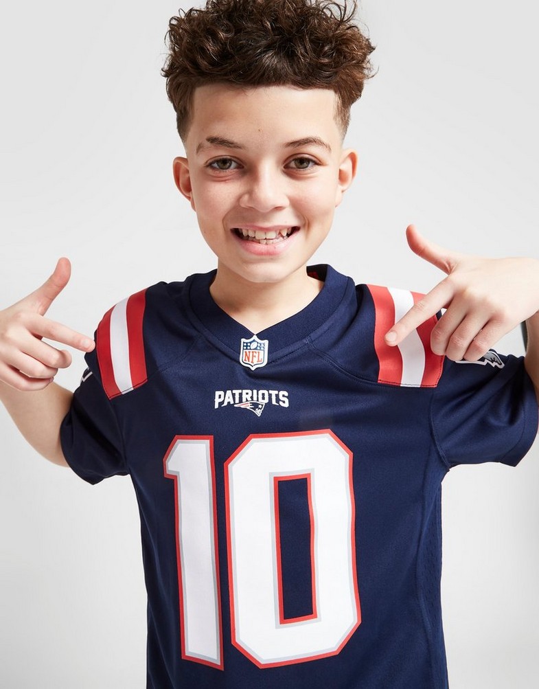 Komplet dresowy dziecięcy NIKE KOMPLET NFL NEW ENGLAND PATRIOTS JONES #10 JERSEY JUNIOR 2Z1B7N1P9NEP Granatowy