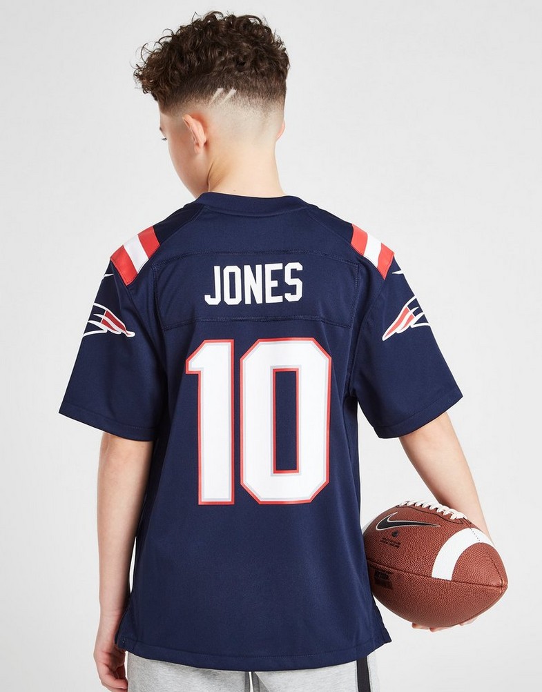 Komplet dresowy dziecięcy NIKE KOMPLET NFL NEW ENGLAND PATRIOTS JONES #10 JERSEY JUNIOR 2Z1B7N1P9NEP Granatowy
