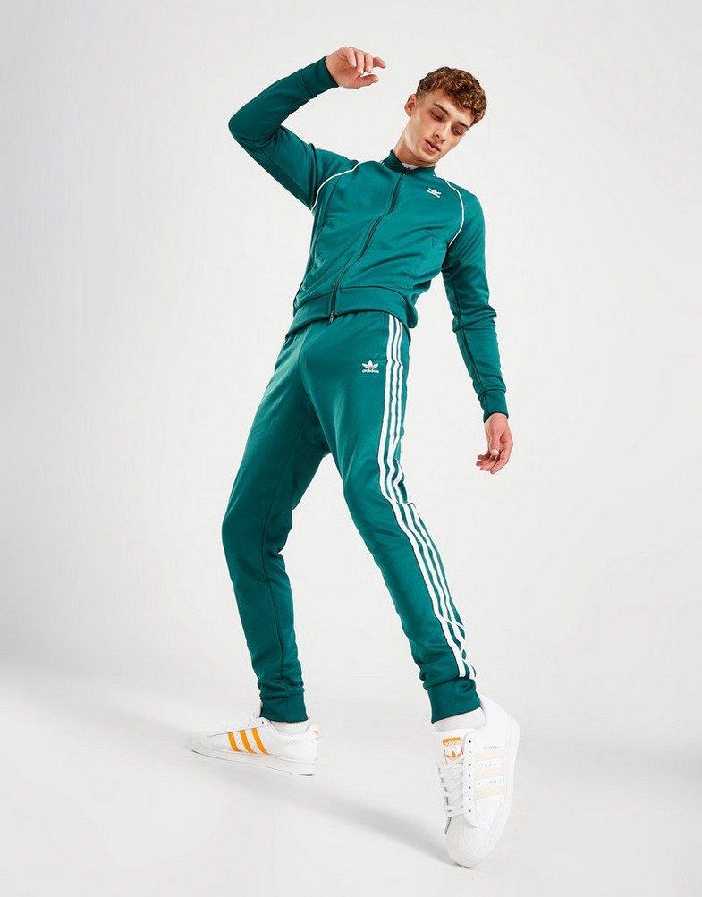 Pantaloni pentru bărbați ADIDAS SUPERSTAR TRACK PANTS IC4515 Verde