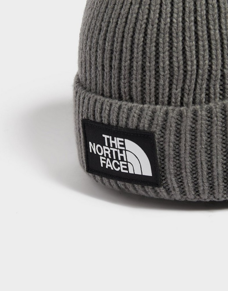 Жіночі зимові шапки THE NORTH FACE КЕПКА TNF LOGO BOX CUF BNE WINTER CAP NF0A3FJXDYY1 Сірий