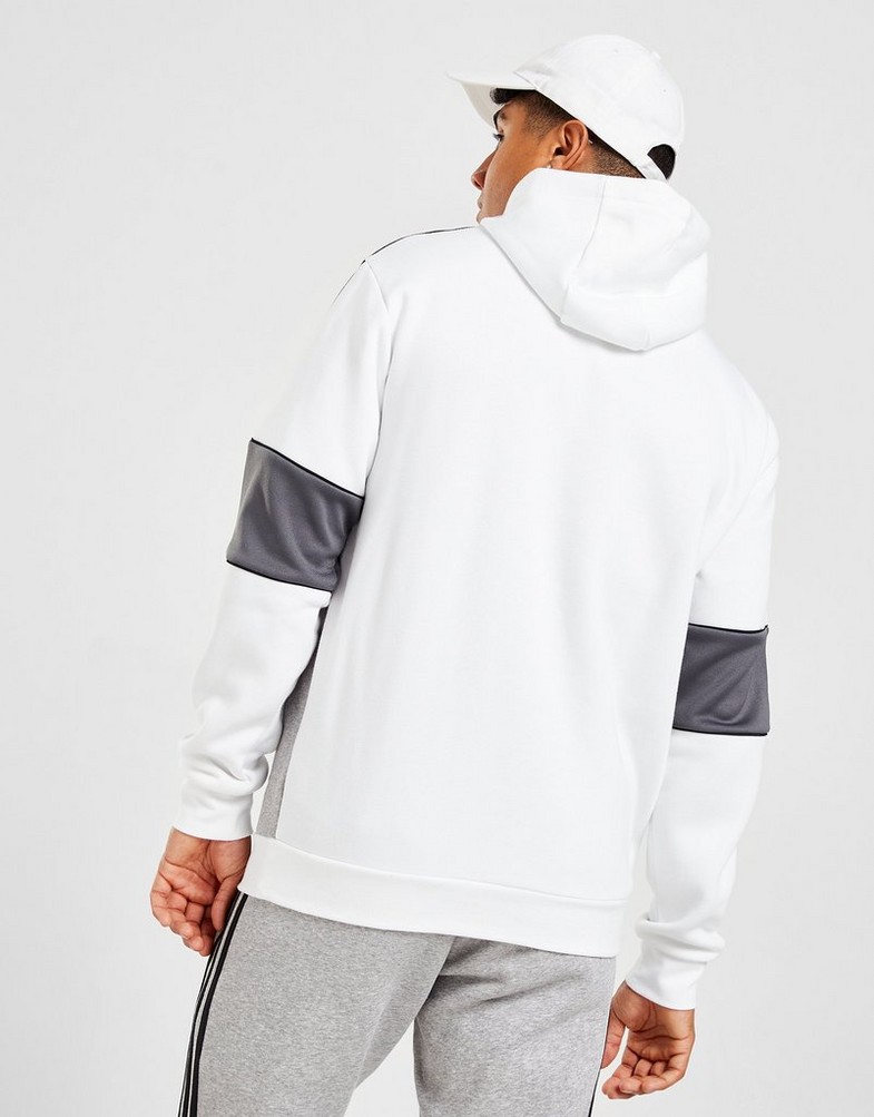Pánska mikina ADIDAS MIKINA S KAPUCŇOU ITASCA 22 HZ WHT/GRY HS0999 Biela