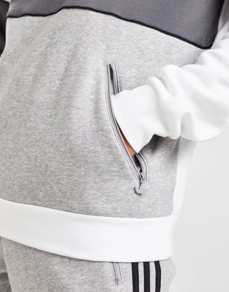 Pánska mikina ADIDAS MIKINA S KAPUCŇOU ITASCA 22 HZ WHT/GRY HS0999 Biela