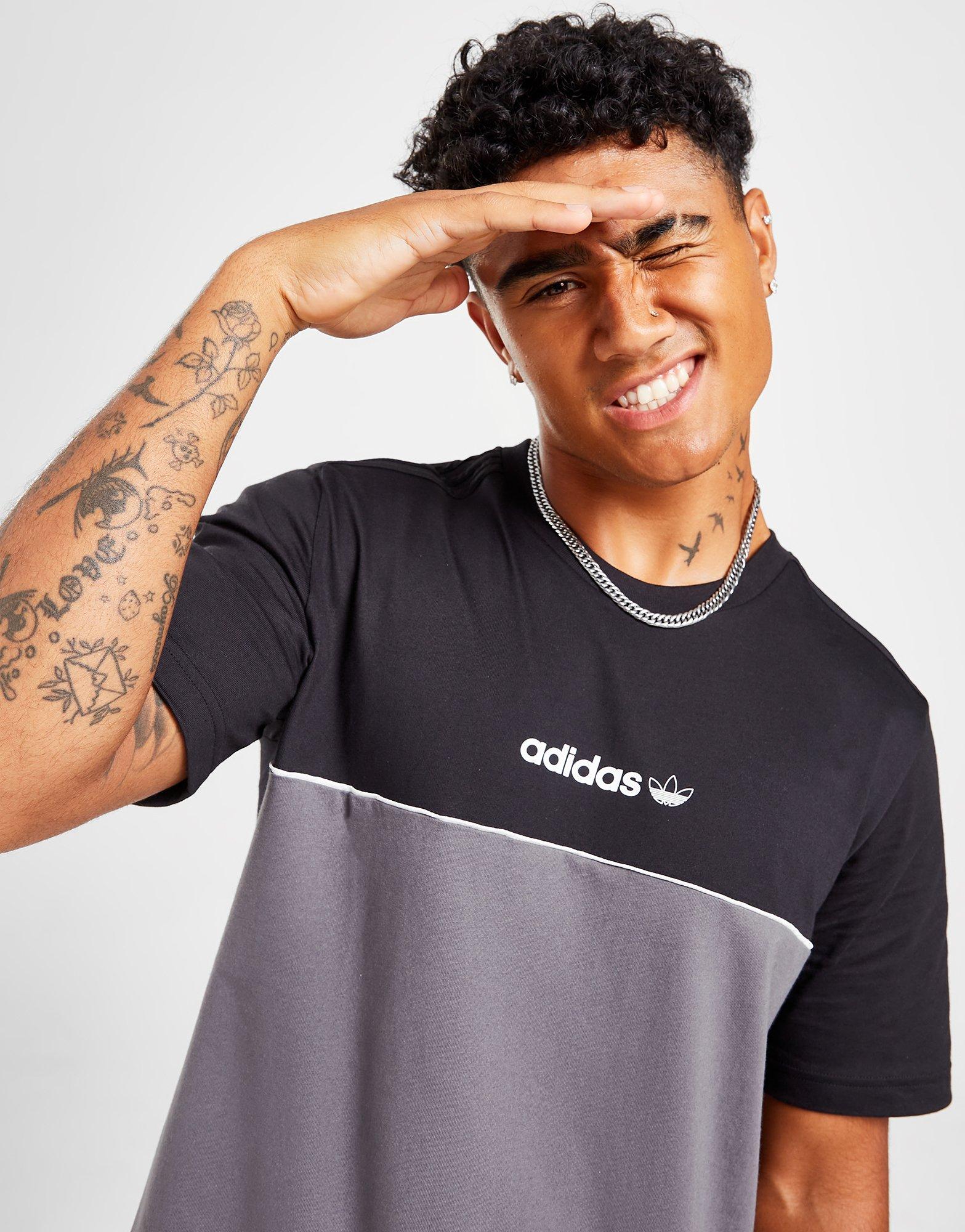 Pánske tričko ADIDAS TRIČKO ITASCA TEE BLK/GRY HS1010 Čierna