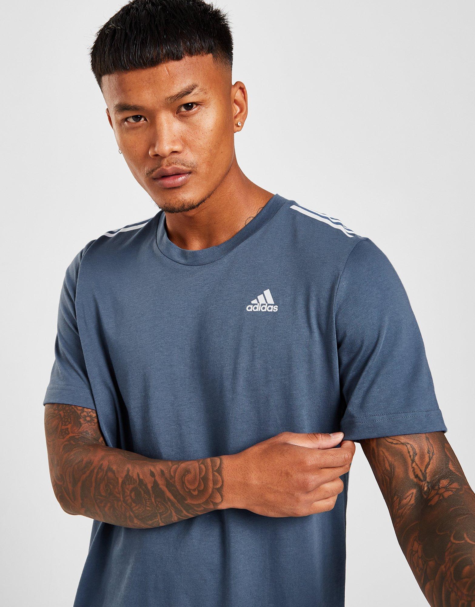 Pánske tričko ADIDAS TRIČKO BOS 3 STR T WOND STL IC0245 Tmavomodrá