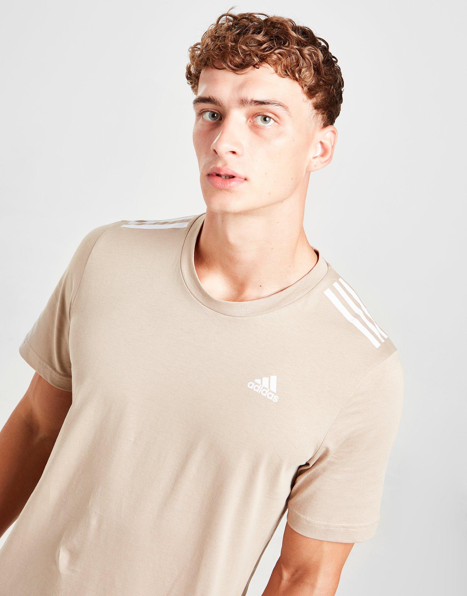 Pánske tričko ADIDAS TRIČKO BOS 3 STR STONE IC0247 Béžová