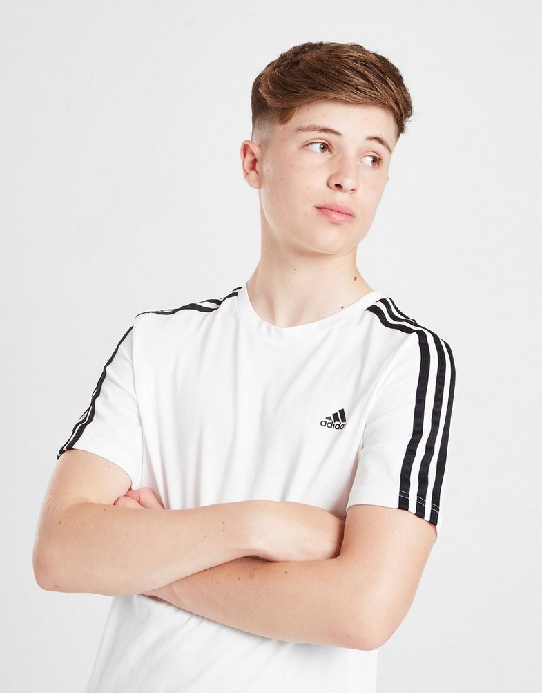 Koszulka, t-shirt dziecięcy ADIDAS 3 STRIPES ESSENTIAL T-SHIRT JUNIOR BOY HD5973 Biały
