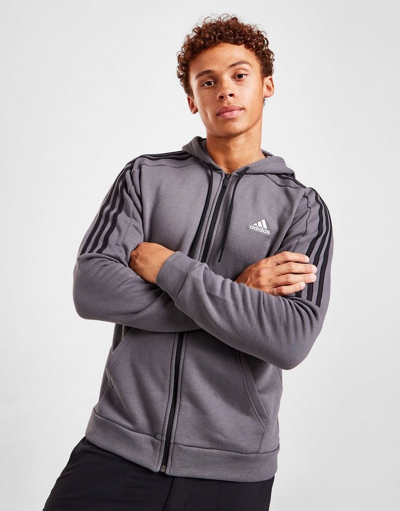 Bluza męska ADIDAS ENERGIZE FULL ZIP HOODIE IC0374 Szary
