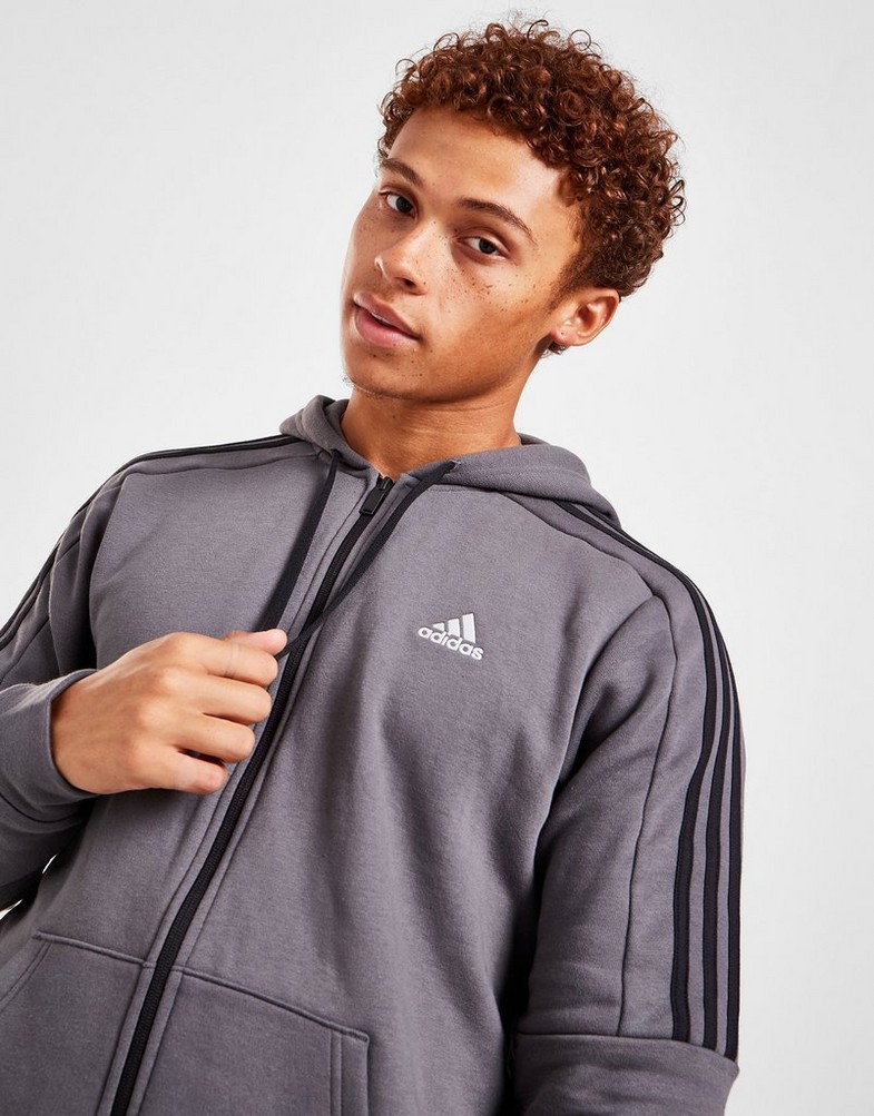 Bluza męska ADIDAS ENERGIZE FULL ZIP HOODIE IC0374 Szary