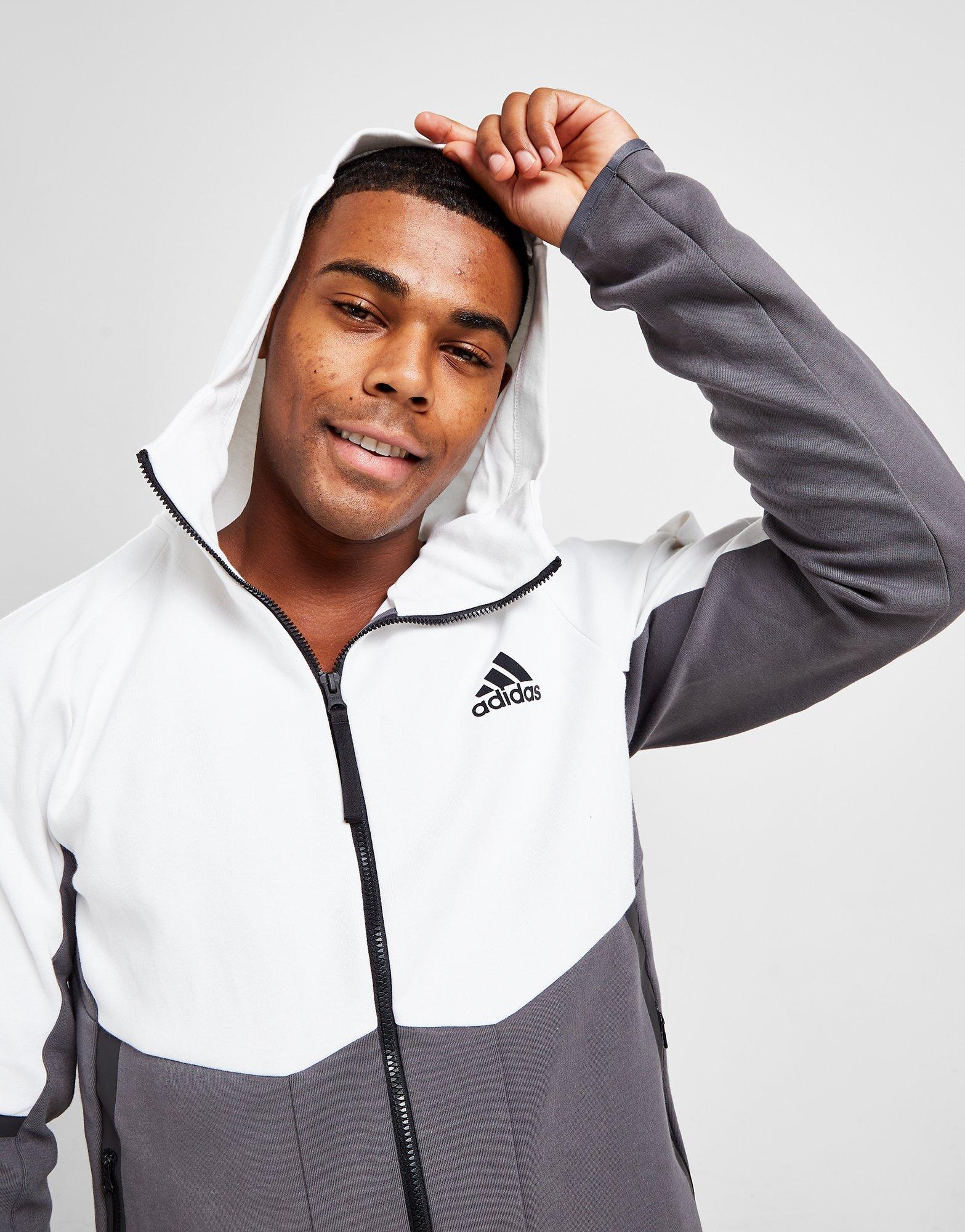 Pánska mikina ADIDAS MIKINA GAMEDAY FZ HD G5/WT IC0389 Sivá