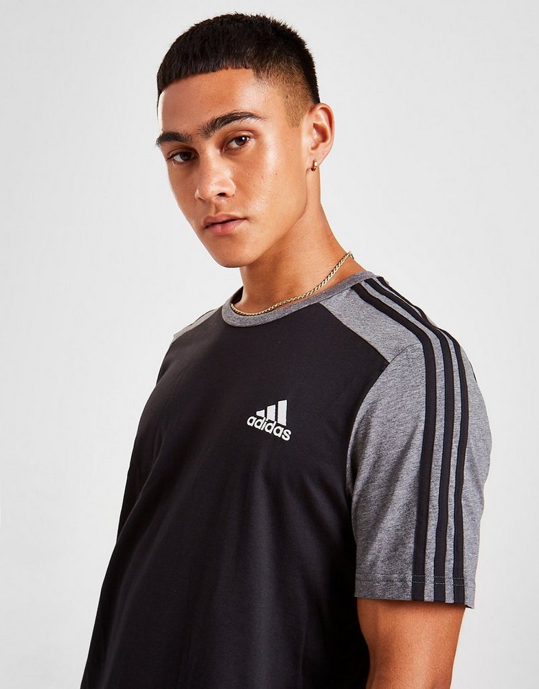 Koszulka, t-shirt męski ADIDAS BADGE OF SPORT MELANGE T SHIRT HK2902 Czarny