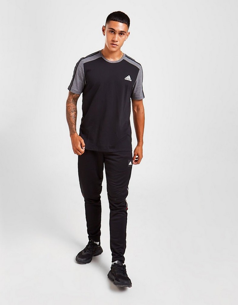 Koszulka, t-shirt męski ADIDAS BADGE OF SPORT MELANGE T SHIRT HK2902 Czarny
