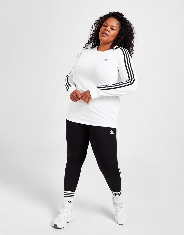 Koszulka, t-shirt damski ADIDAS KRÓTKI RĘKAW PLUS SIZE LONG SLEEVE CALIFORNIA T-SHIRT HL6717 Biały