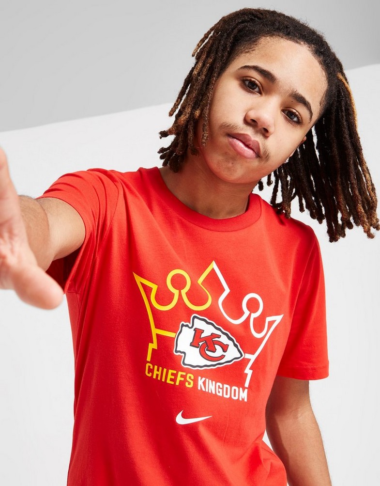 Koszulka, t-shirt dziecięcy NIKE KRÓTKI RĘKAW NFL KANSAS CITY CHIEFS LOCAL T-SHIRT JUNIOR 2Z1B7FFBYKAN Czerwony