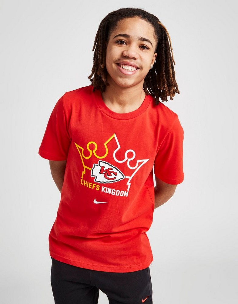 Koszulka, t-shirt dziecięcy NIKE KRÓTKI RĘKAW NFL KANSAS CITY CHIEFS LOCAL T-SHIRT JUNIOR 2Z1B7FFBYKAN Czerwony