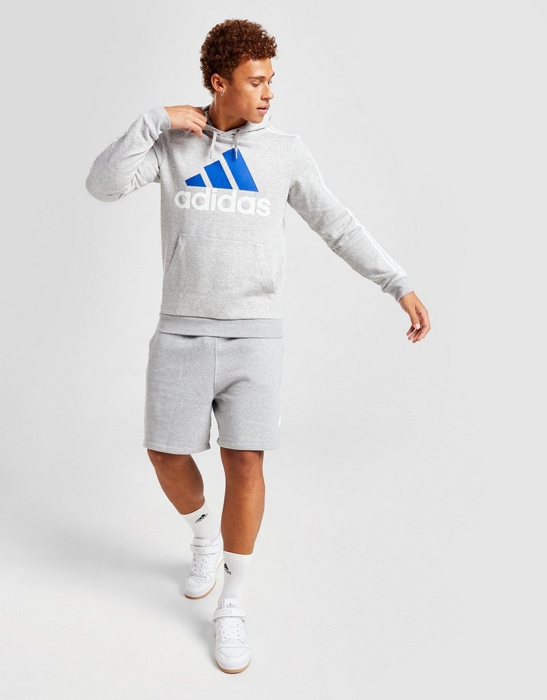 Bluza męska ADIDAS Z KAPTUREM BADGE OF SPORT LOGO HOODIE GV5249 Szary