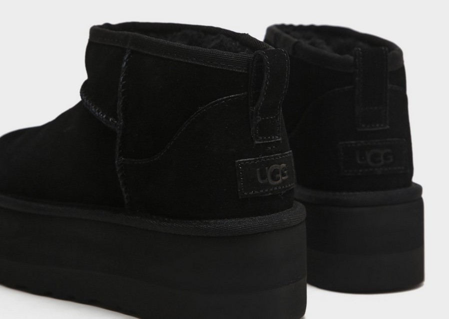 Жіноче зимове взуття UGG CLASSIC ULTRA MINI PLATFORM 1135092-BLK Чорний