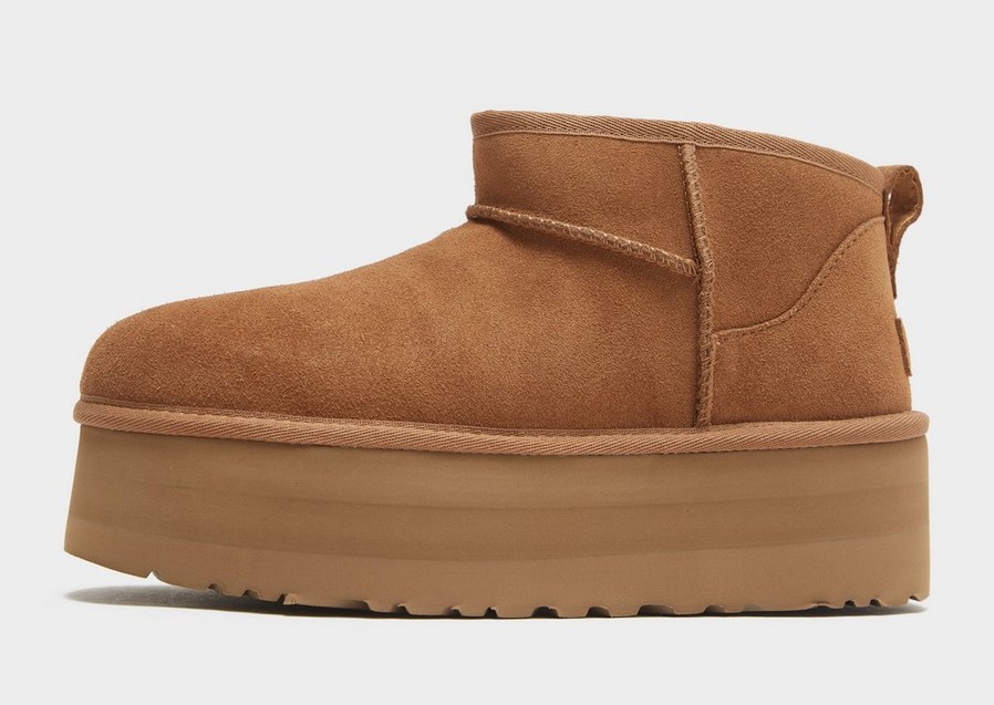 Ghete iarnă de damă UGG CLASSIC ULTRA MINI PLATFORM 1135092-CHE Maro
