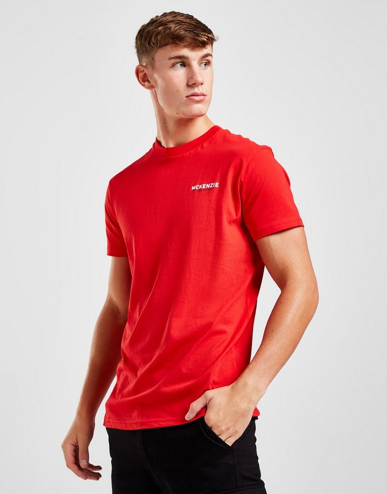 Pánske tričko MCKENZIE TRIČKO ESS LOGO TEE 2 CRED MCKTM15335 Červená