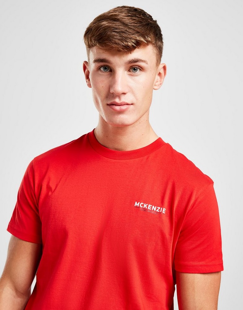 Pánske tričko MCKENZIE TRIČKO ESS LOGO TEE 2 CRED MCKTM15335 Červená