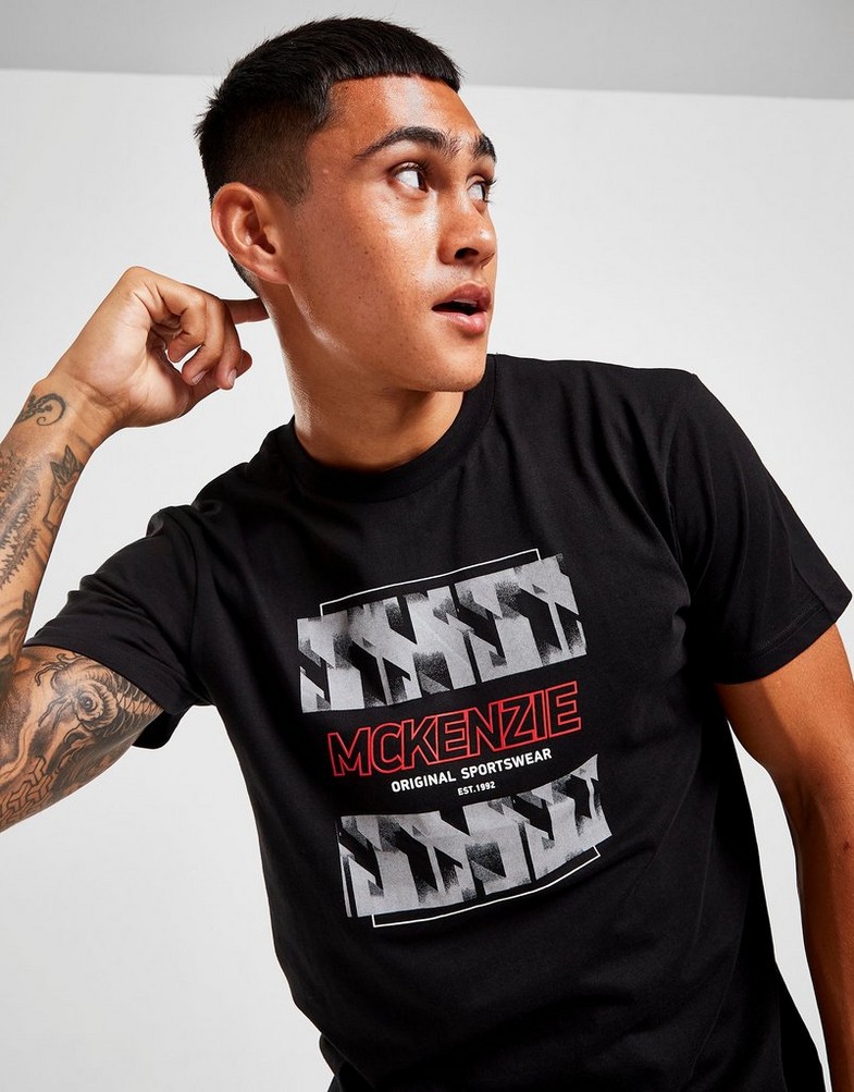 Tricou pentru bărbați MCKENZIE TRICOU JASON TEE BLK MCKTM15397 Negru