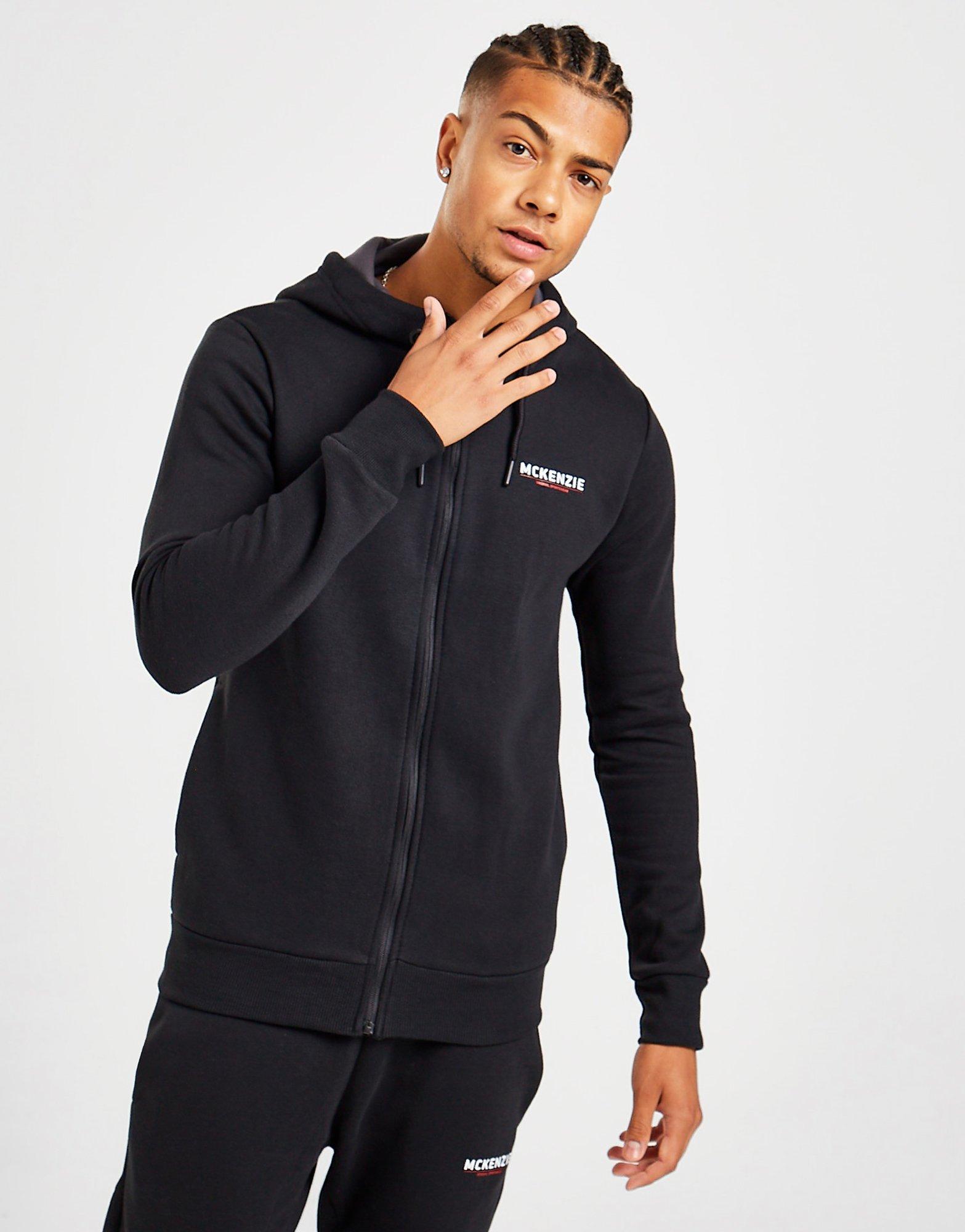 MCKENZIE ESSENTIAL ZIP THROUGH HOODIE MEN S BLK MCKTM15339 farba