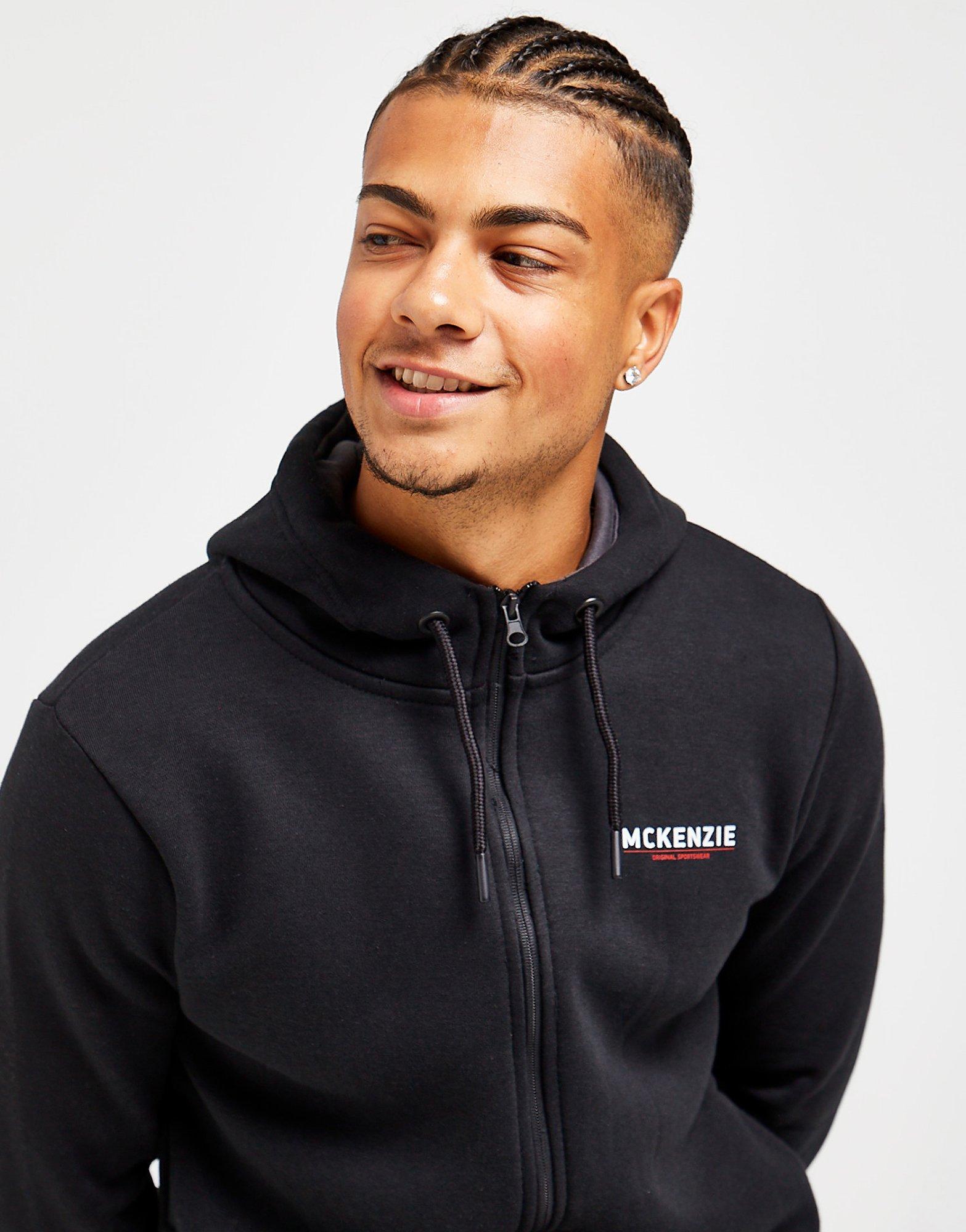 Мъжка блуза MCKENZIE ESSENTIAL ZIP THROUGH HOODIE MEN'S BLK  MCKTM15339 Черен