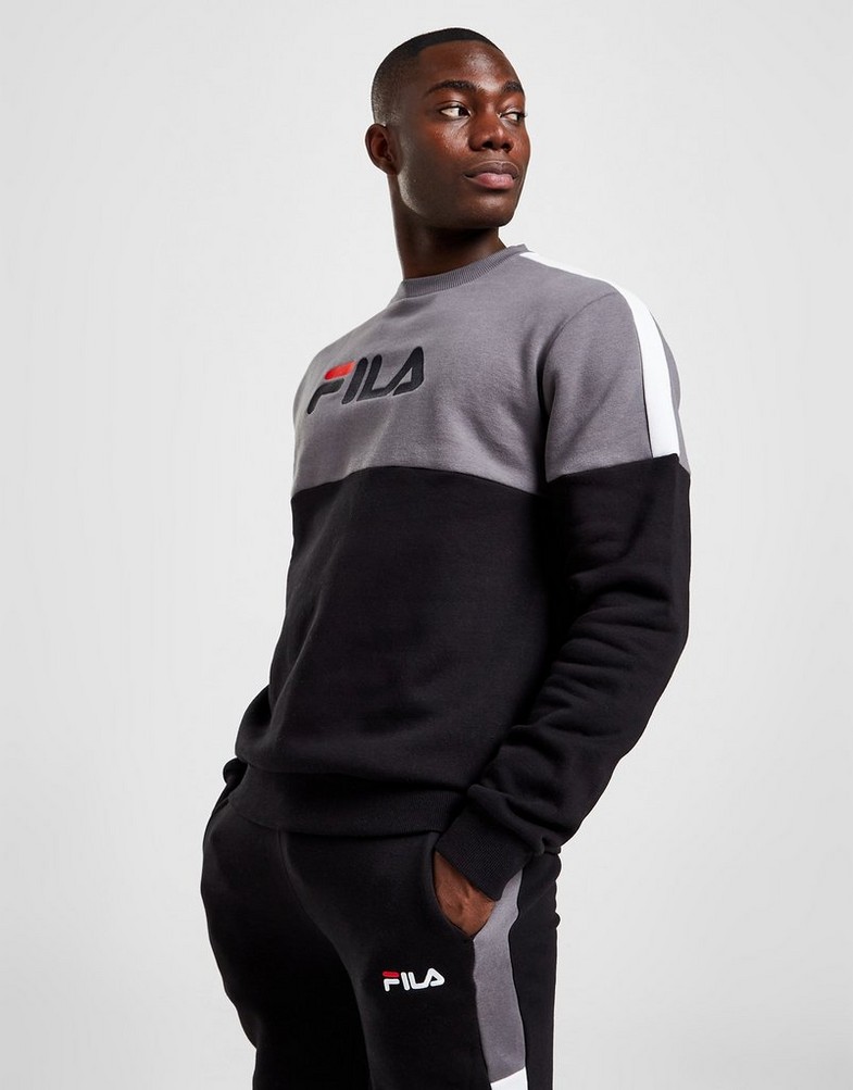 Fila marrow colour block crew online sweatshirt